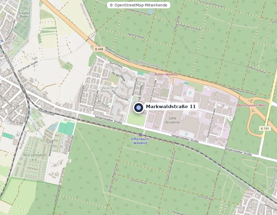Karte: Ambulanter Krankenpflegedienst Tina, Markwaldstraße 11, 63073 Offenbach am Main